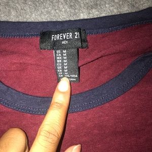 Burgundy & Navy blue T-Shirt